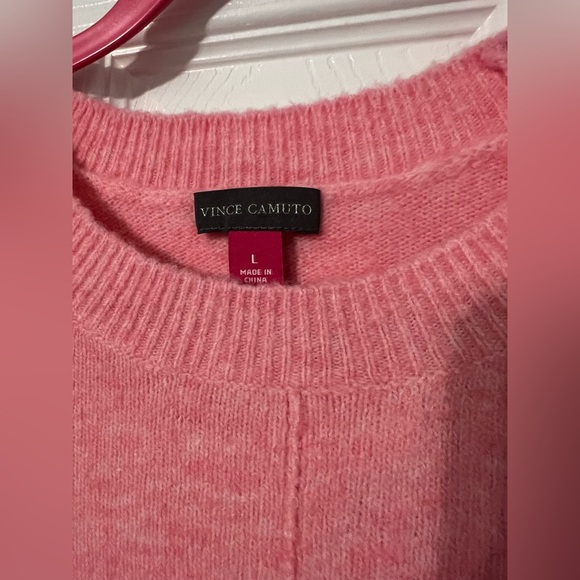 Vince Camuto Hot Pink Crew Neck Sweater - Picture 2 of 5